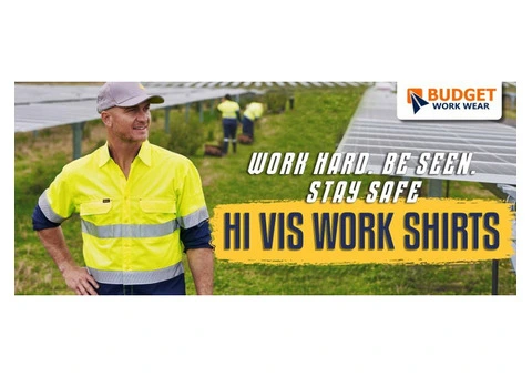 WORK HARD. BE SEEN. STAY SAFE HI VIS WORK SHIRTS