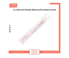 I.S. Cath 14 G Female Silicone 17cm Green Funnel - Joya Medical Supplies