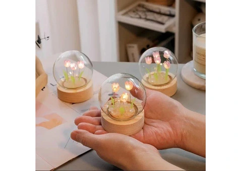 Blooming Charm: The Handmade Mini Tulip Night Light