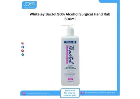 Whiteley Bactol 90% Alcohol Surgical Hand Rub 500ml - Joya Medical Supplies