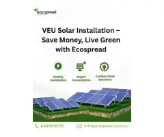 VEU Solar Installation Experts in Melbourne – Save More with Ecospread