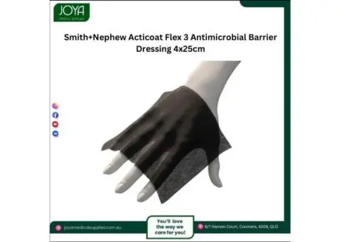 Smith+Nephew Acticoat Flex 3 Antimicrobial Barrier Dressing 4x25cm - Joya Medical Supplies