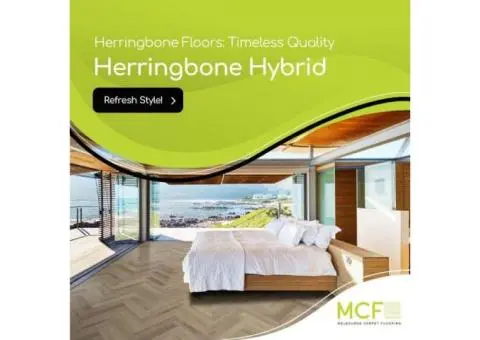 Herringbone timber floor