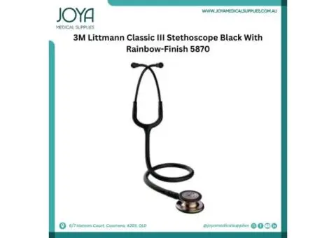 3M Littmann Classic Iii Stethoscope Black With Rainbow Finish - Joya Medical Supplies