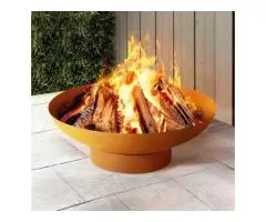 Rustic 80cm Grillz Fire Pit – Outdoor Iron Bowl Fireplace