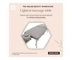 Lightest massage table