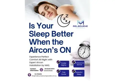 💤 Sleep Better with Expert Aircon Installation by Melbourne Aircon Specialists.