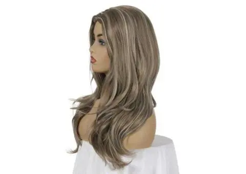Long Wavy Wig for Women Heat Resistant Fiber for Daily Party - 7/9