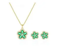 Lucky Blossom Manifestation Necklace and Earrings Set