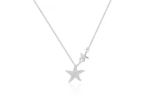 Celestial Star Necklace for Girls S925 Silver Pendant Jewelry - 1/4