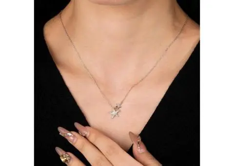 Celestial Star Necklace for Girls S925 Silver Pendant Jewelry - 3/4