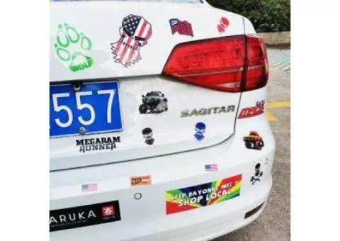 Custom Car Stickers for Business Branding and Mobile Advertising