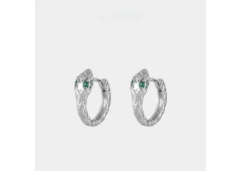 2025 Snake Earrings in S999 Dark Academia Ear Jewelry - 1/3