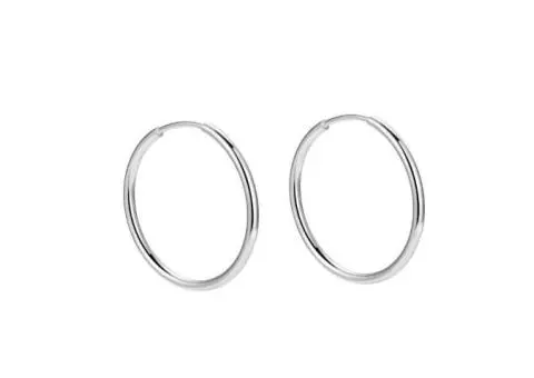 S999 Silver Brutalist Oversized Cartilage Seamless Earrings - 2/3