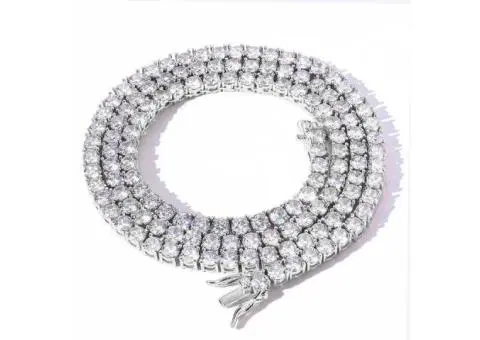 Iced Out Men's Hip Hop Necklace CZ Pavé Streetwear Accessory - 3/3
