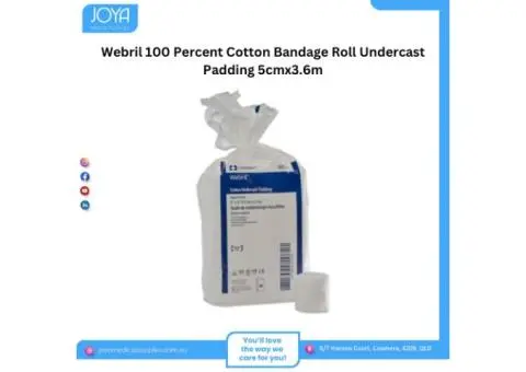 Webril 100 Percent Cotton Bandage Roll Undercast Padding 5cmx3.6m - Joya Medical Supplies