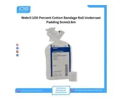 Webril 100 Percent Cotton Bandage Roll Undercast Padding 5cmx3.6m - Joya Medical Supplies