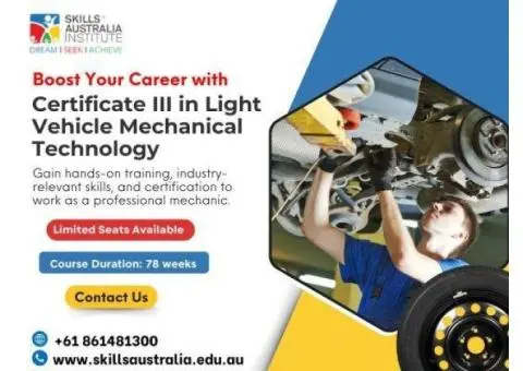 Kickstart Your Career with Cert 3 Light Vehicle Mechanic Course