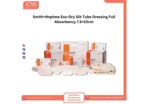 Smith+Nephew Exu-Dry Slit Tube Dressing Full Absorbency 7.5×10cm - Joya Medical Supplies