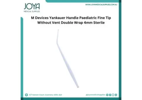 M Devices Yankauer Handle Paediatric Fine Tip Without Vent Double Wrap 4mm Sterile - Australia