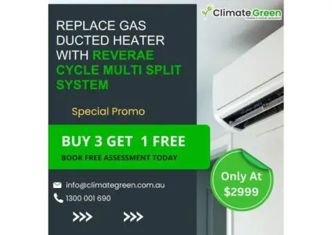 Replace Your Gas Heater with a Reverse Cycle Multi-Split