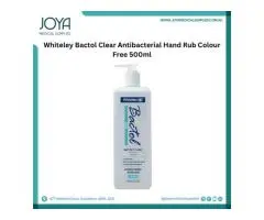 Whiteley Bactol Clear Antibacterial Hand Rub Colour Free 500ml - Joya Medical Supplies