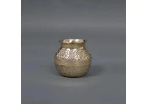 Brass Engraved Pot for Kitchen and Décor Use