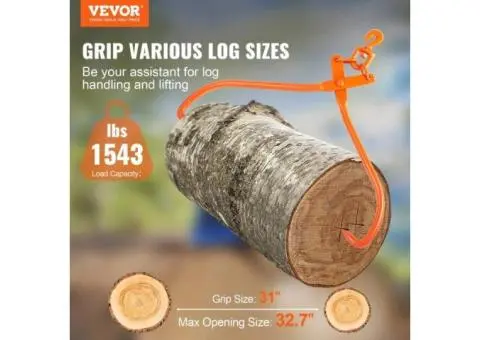 Vevor Log Skidding Tongs 81.3cm 2 Claw Log Lifting Tongs - Qubyk AU