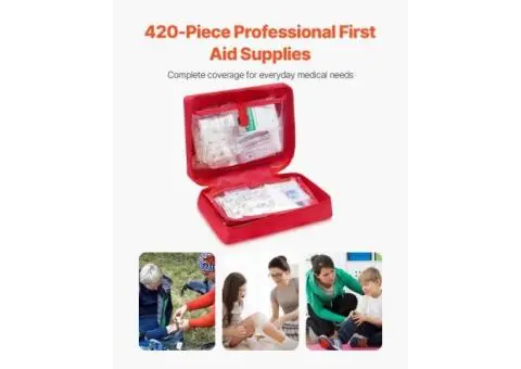 Vevor First Aid Kit 420 Pieces Large Survival Bag Emergency Medical Supplies - Qubyk AU
