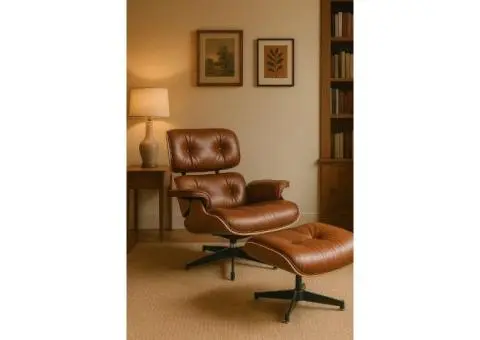 Iconic Design Charles Eames Lounge Chair & Ottoman – Walnut Wood Black