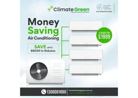 Upgrade to Efficient Air Conditioning – Just $1999 for 4 Heads