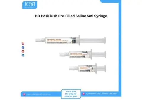 BD PosiFlush Pre-Filled Saline 5ml Syringe - Joya Medical Supplies