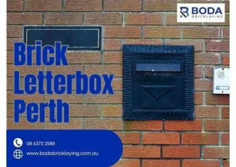Brick letterbox in Perth - Boda Bricklaying Perth