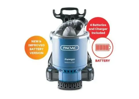 Pacvac Superpro Go Cordless Backpack Vacuum Cleaner