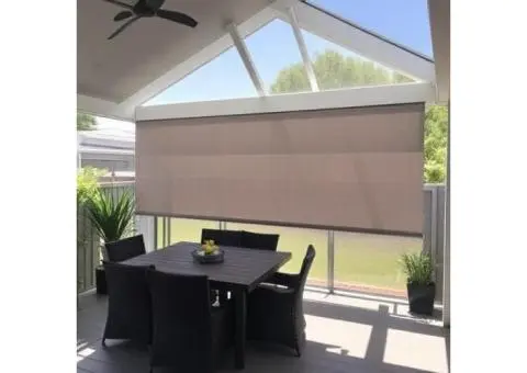 Weather-proof outdoor blinds for Campbelltown homes; made by MacArthur