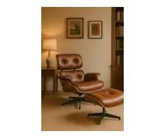 Iconic Design Charles Eames Lounge Chair & Ottoman – Walnut Wood brown