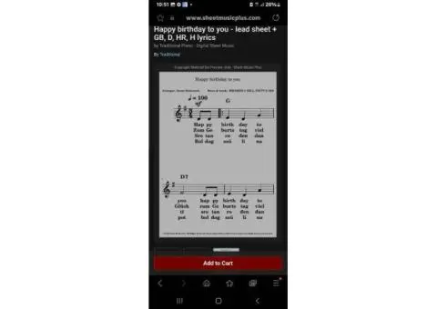 SHEET MUSIC FOR SALE - 13/30