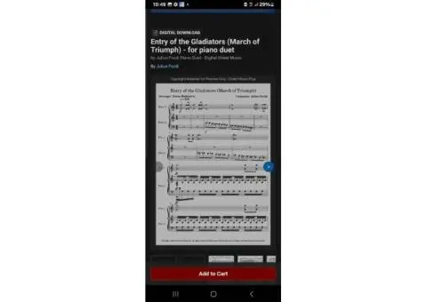 SHEET MUSIC FOR SALE - 16/30