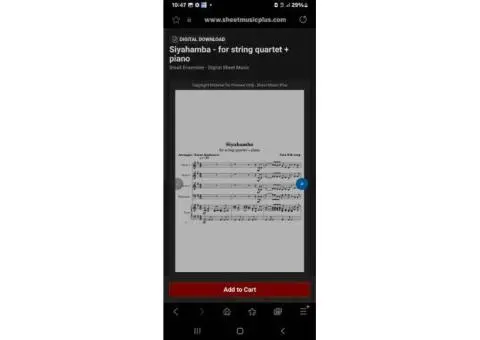 SHEET MUSIC FOR SALE - 18/30