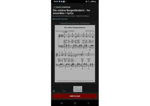 SHEET MUSIC FOR SALE - 19/30