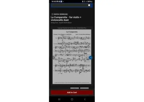 SHEET MUSIC FOR SALE - 29/30