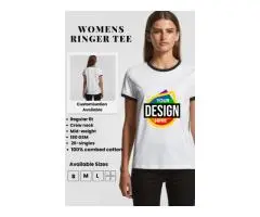 Women’s Ringer Tee — Comfy Fits, T-Shirt Women’s Fashion & Shirt Designs