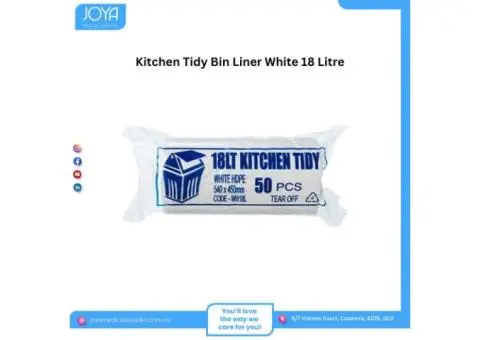 Kitchen Tidy Bin Liner White 18 Litre - Joya Medical Supplies