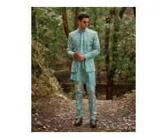 Blue Sherwani for Men That Captures Wedding Elegance