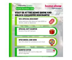 Climate Green at Melbourne Home Show – Stand G32!