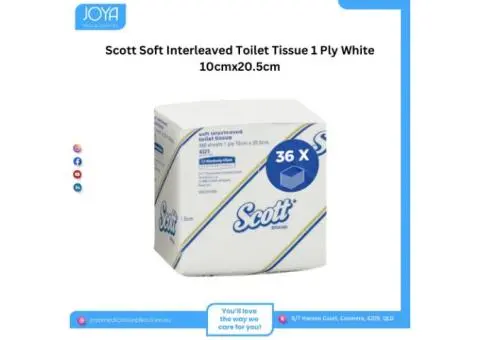 Scott Soft Interleaved Toilet Tissue 1 Ply White 10cmx20.5cm - Joya Medical Supplies