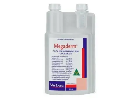 Megaderm Supplement for Dogs - Healthy Skin and Shiny Coat