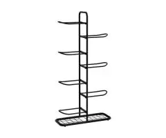 Everfit Ball Storage Rack Sports Equipment Organizer 7 tier Holder for Garage Gym Black - Qubyk AU