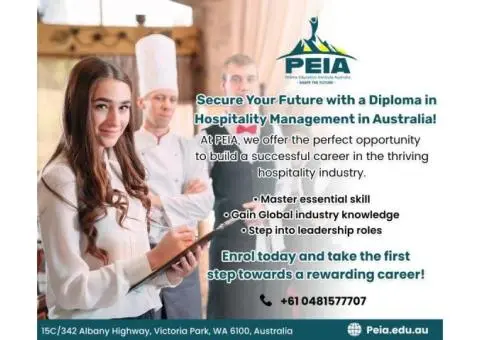 Study Advanced Diploma in Hospitality Management with PEIA