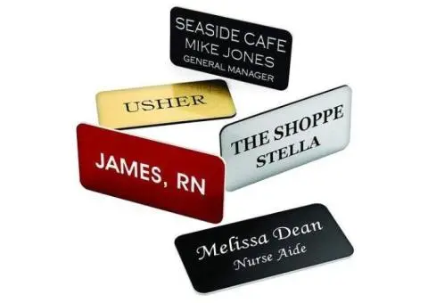Customised Name Badges – Perfect for Offices, Events & Retail Staff!